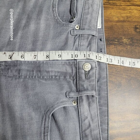 Gap Jeans Sz 10 Vintage Slim Sky High Crop Raw Hem Tummy Control Stretch Denim - Picture 7 of 10
